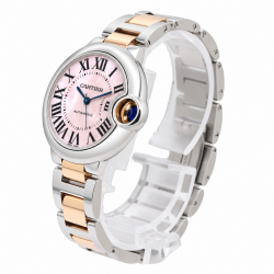 Cartier Ballon Bleu De 33MM W6920034 Pink MOP Dial Watch